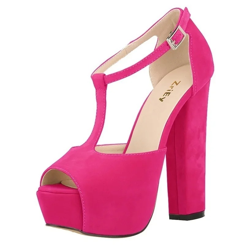 Peep Toe Heels - صنادل نسائية صيفية مثيرة مفتوحة الأصابع