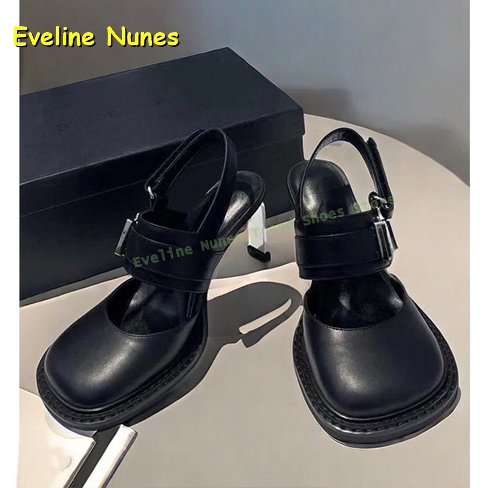 صنادل نسائية سوداء بكعب سميك و - مراجعة Mule Slip On وسعره