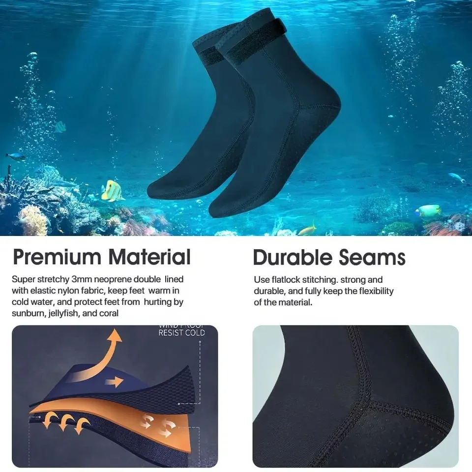 النيوبرين جوارب الغوص 3 مللي م - مراجعة Women'S Shoes Neuropathy وسعره