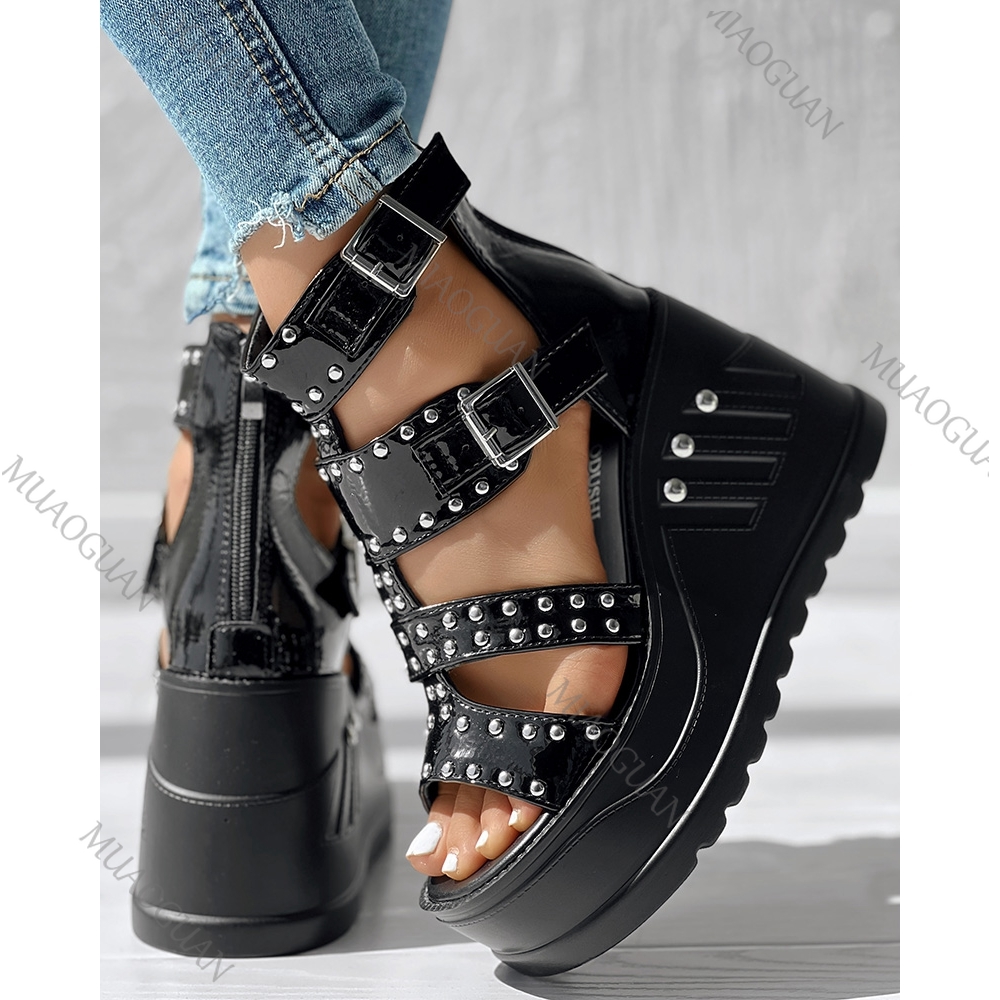 صنادل نسائية عصرية سوداء مفتوح - مراجعة Peep Toe Heels وسعره