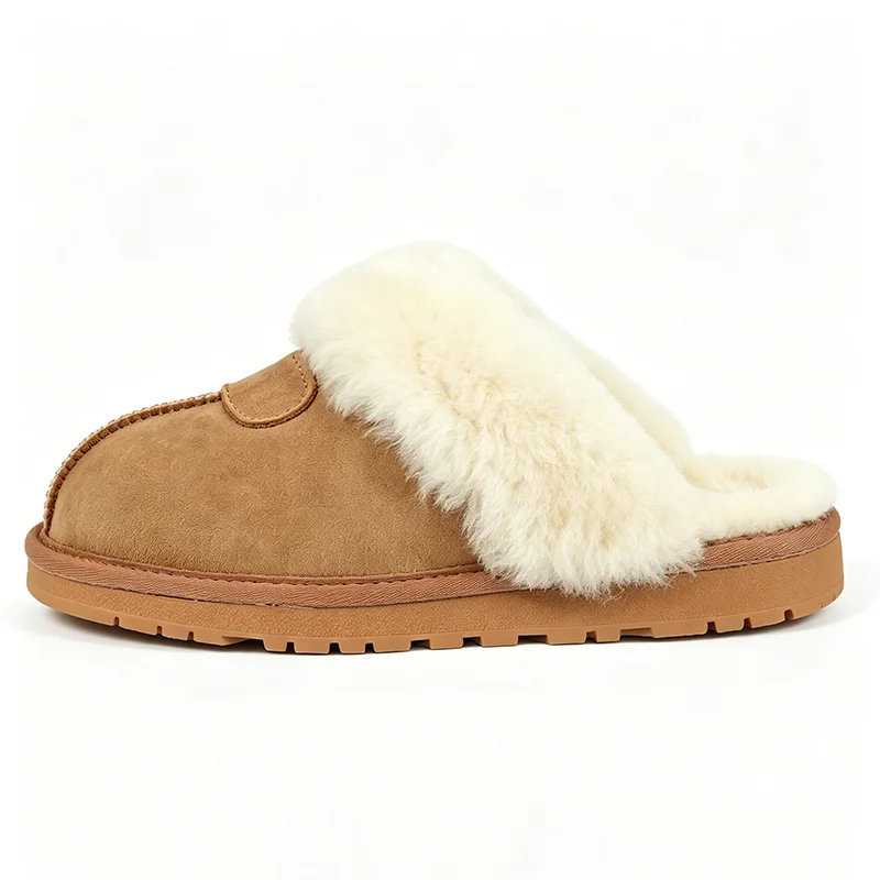 شباشب فرو طبيعي للنساء، دافئة  - مراجعة Mule Slip On وسعره